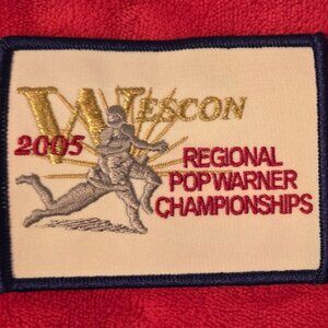 Wescon 2005 Regional Pop Warner Championships Football Embroidered Patch 3.75"